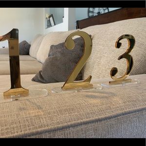 Wedding table numbers 1-18